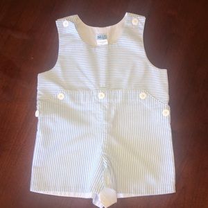 Seersucker Shorts Romper